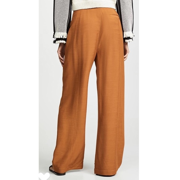 3.1 Phillip Lam Sateen Overlap Pants in Cream. - Picture 8 of 15